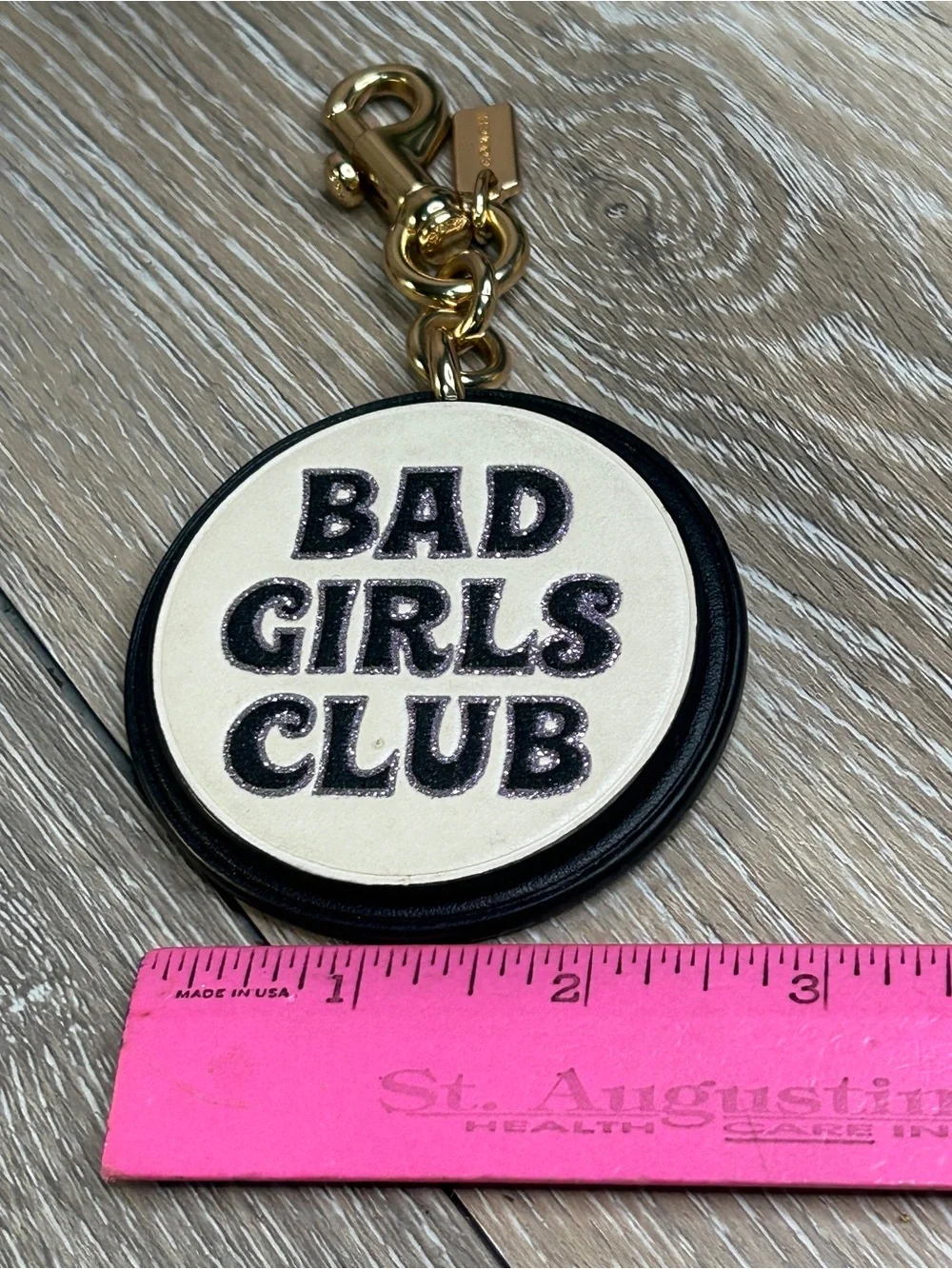 COACH x Disney Villains Bad Girls Club Bag Charm Signature Canvas Leather